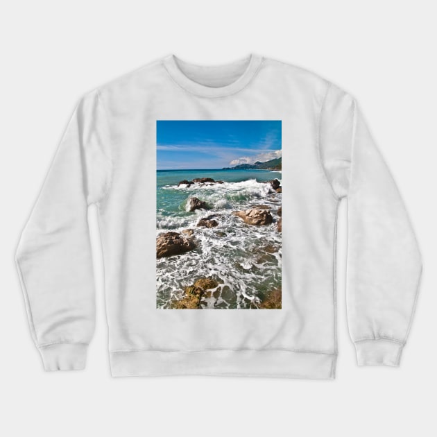 East Coast of Sicily Crewneck Sweatshirt by SILVA_CAPITANA